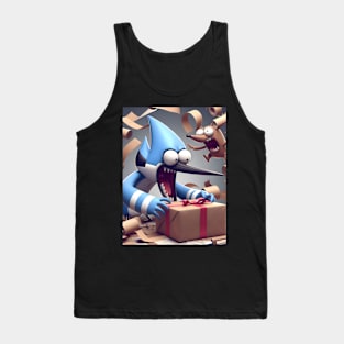 Festive Park Adventures Unveiled: Regular Show Christmas Art for Iconic Cartoon Holiday Designs! Tank Top